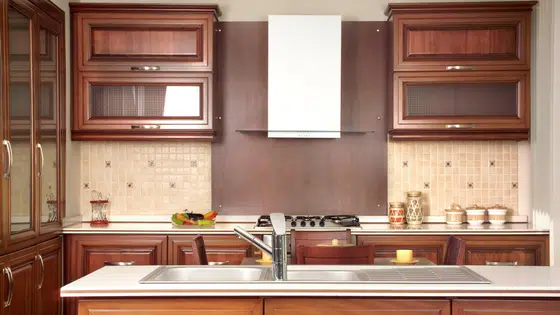 clean wood cabinets