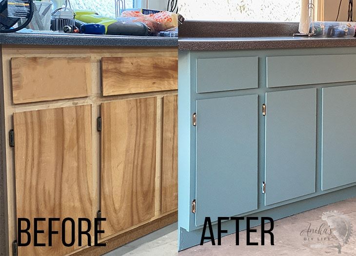 comparison of Painting Laminate Cabinets