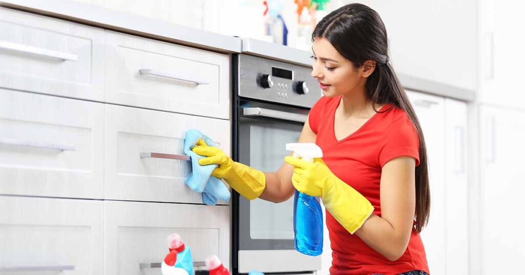 Clean Painted Kitchen Cabinets