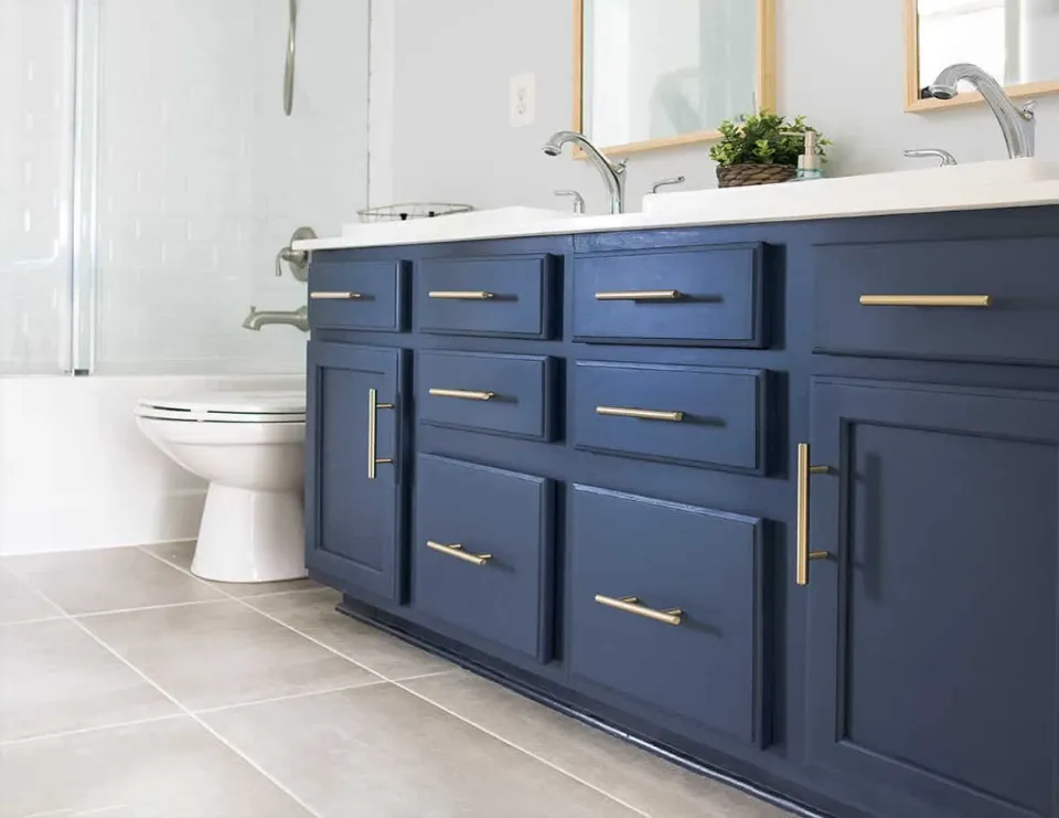 Blue Bathroom Cabinets